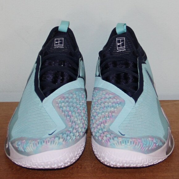 Nike Court React Vapor NXT HC Tennis Shoes Womens 10 Glacier Ice Navy Blue - Picture 4 of 6